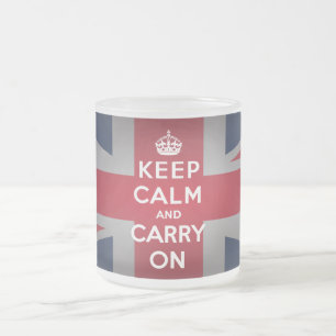 British Behielt Calm Mattiert Glass Coffee Tasse C
