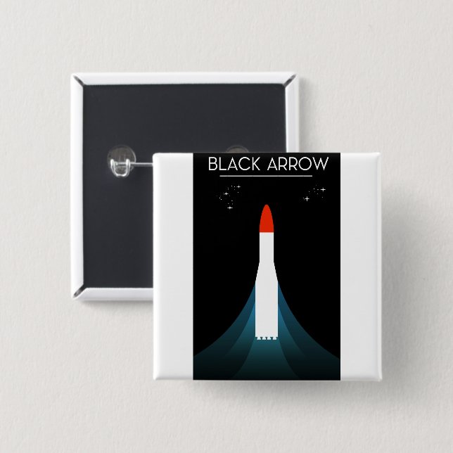 British Black Arrow Rocket Space Art Button (Vorne & Hinten)