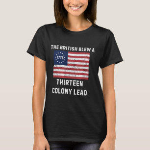 British Blew 13 Colony Lead 4. Juli Betsy Ross T-Shirt