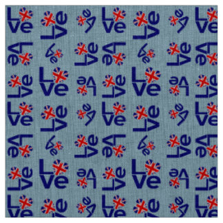 British Blue LIEBE Tiled UK Herzöge Flag Stoff