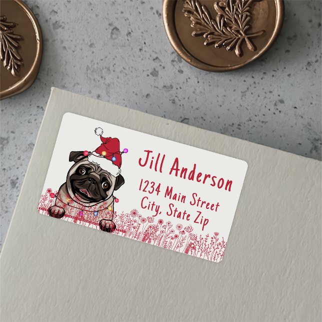 British Bull Dog Personalisiert Hand Zeichnend Adressaufkleber (Von Creator hochgeladen)