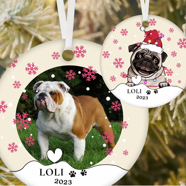British Bull Dog Personalisiert Hand Zeichnend Keramik Ornament (Von Creator hochgeladen)