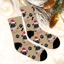 British Bull Dog Personalisiertes Weihnachtsgesche Socken