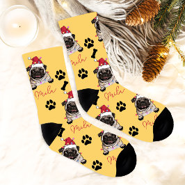 British Bull Dog Personalisiertes Weihnachtsgesche Socken