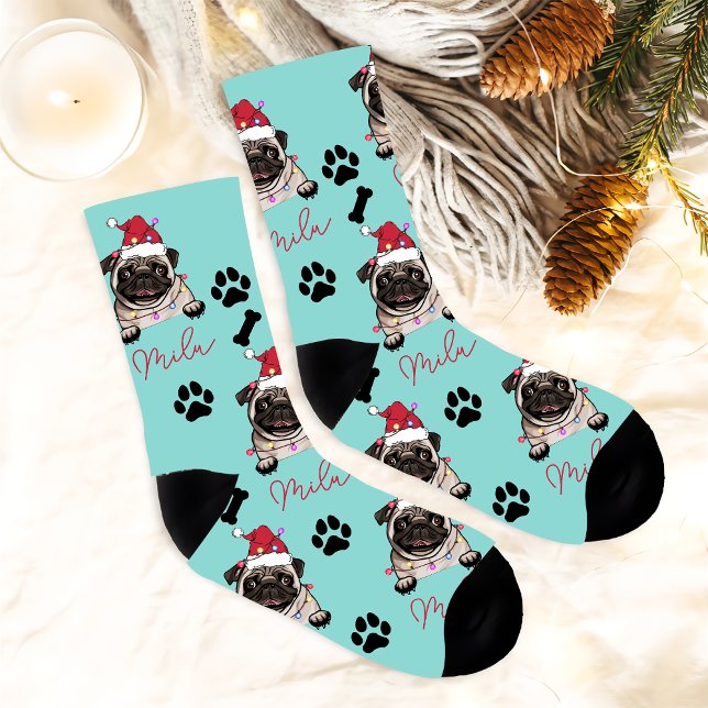 British Bull Dog Personalisiertes Weihnachtsgesche Socken (Von Creator hochgeladen)