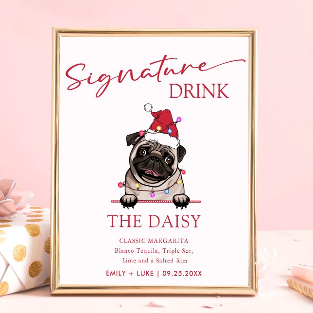 British Bull Dog Wedding Signature Drink Sign Poster (Von Creator hochgeladen)