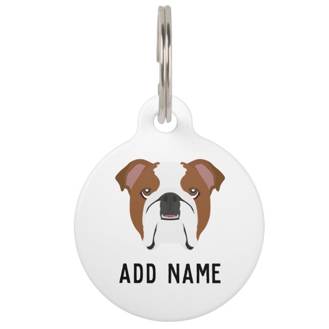 British Bulldog Dog Haustiermarke (Vorderseite)