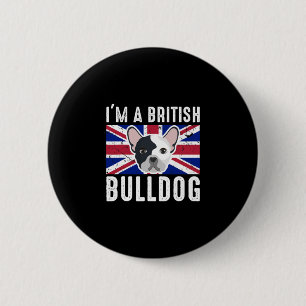 British Bulldog England Union Jack Button