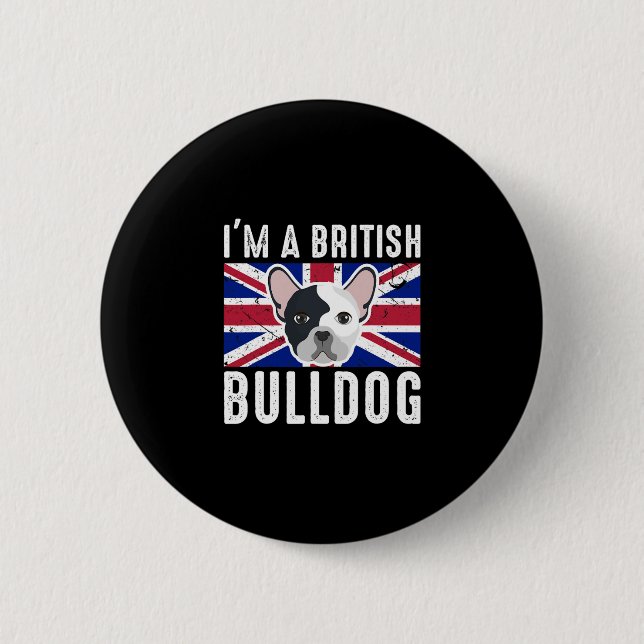 British Bulldog England Union Jack Button (Vorderseite)