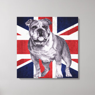 British Bulldog - English Bulldog Leinwand