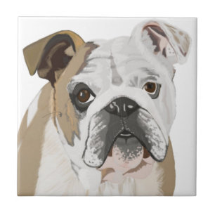 British Bulldog mit Union Jack Fliese