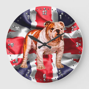 British Bulldog Wall Clock Große Wanduhr
