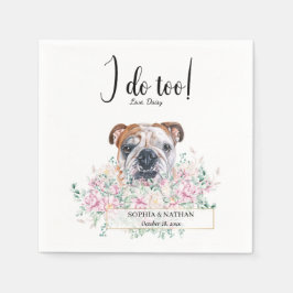 British Bulldog Wedding Cocktail Napkins Serviette