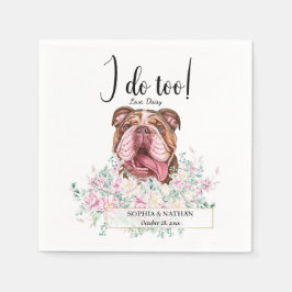 British Bulldog Wedding Cocktail Napkins Serviette