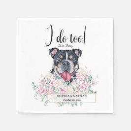 British Bulldog Wedding Cocktail Napkins Serviette