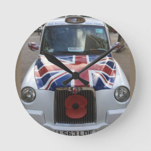 British Cab Runde Wanduhr