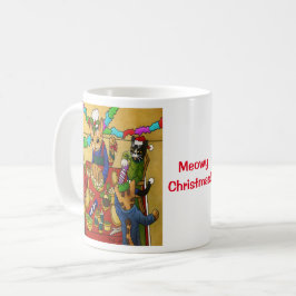 British Christmas Dinner Cats Kaffeetasse