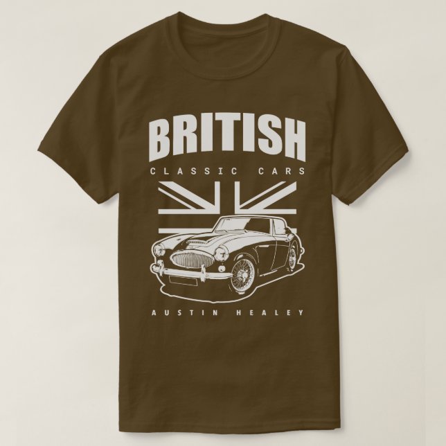 British Classic Car Austin Healey Long Sleeve T-Shirt (Design vorne)