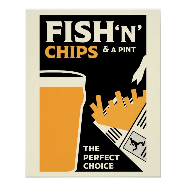 British Classic Fish and Chips Poster (Vorderseite)