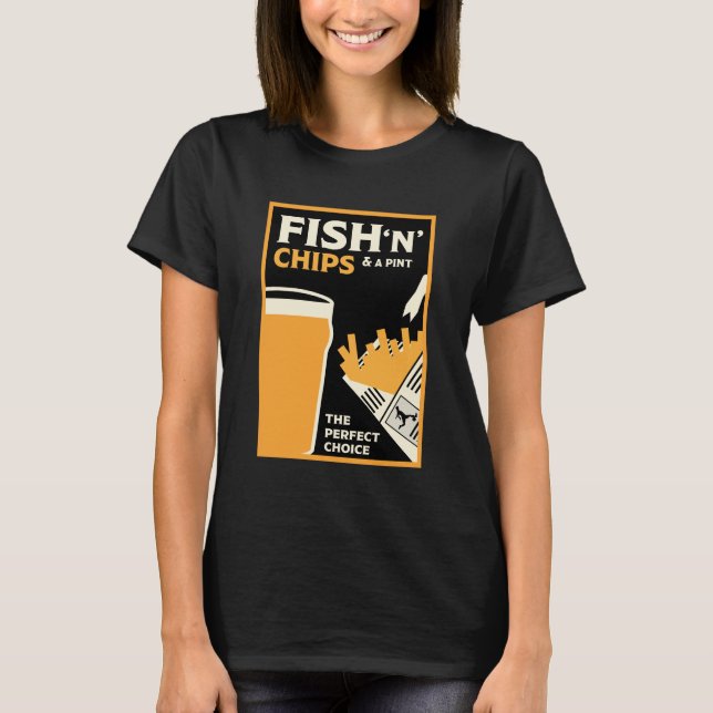 British Classic Fish and Chips T-Shirt (Vorderseite)