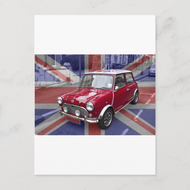 British Classic Mini-Auto Postkarte (Vorderseite)