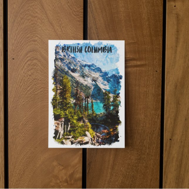 British Columbia Canada Mountain View Postkarte (british columbia mountain view postcard)