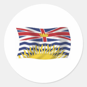 British Columbia Flaggenaufkleber Runder Aufkleber