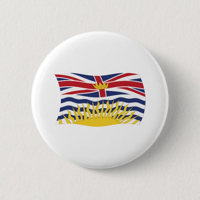 British Columbia-Flaggenknopf Button (Vorderseite)