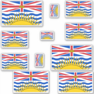 British Columbia Flags Graphic Aufkleber