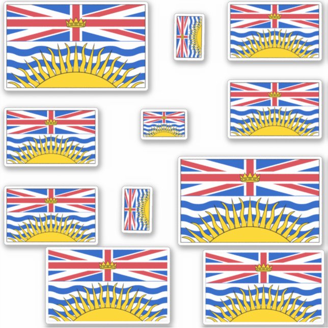 British Columbia Flags Graphic Aufkleber (Vorderseite)