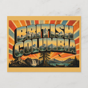 British Columbia Kanada Berge Regenwald Seen Postkarte