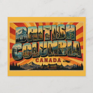 British Columbia Kanada Vintage Postkarte