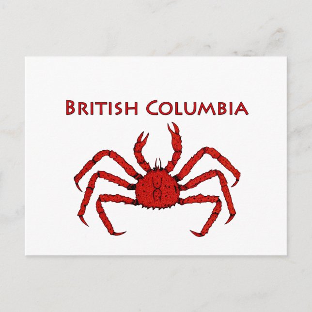 British Columbia King Crab Postkarte (Vorderseite)