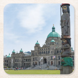 British Columbia Parliament - Victoria, Kanada Rechteckiger Pappuntersetzer