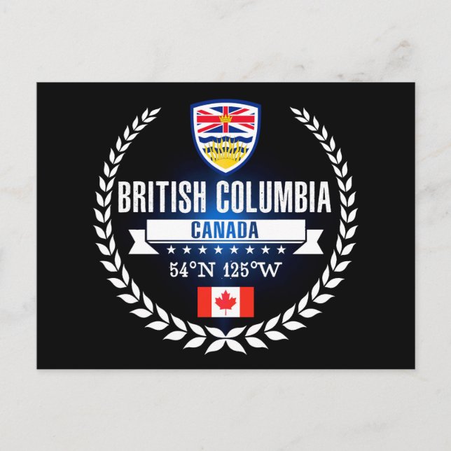 British Columbia Postkarte (Vorderseite)