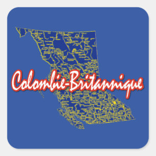 British Columbia Quadratischer Aufkleber