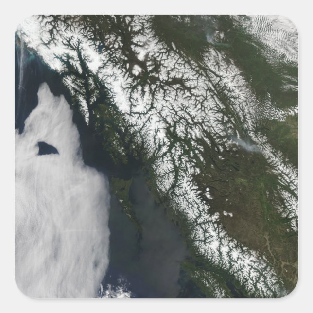 British Columbia Quadratischer Aufkleber (Vorderseite)