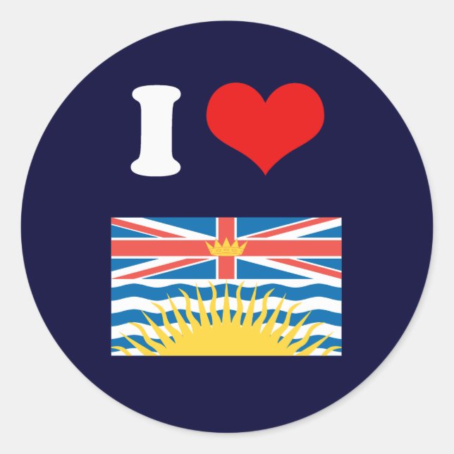 BRITISH COLUMBIA RUNDER AUFKLEBER (Vorderseite)