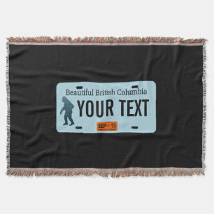 British Columbia Sasquatch License Plate Decke