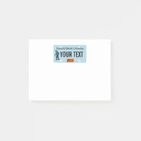 British Columbia Sasquatch License Plate