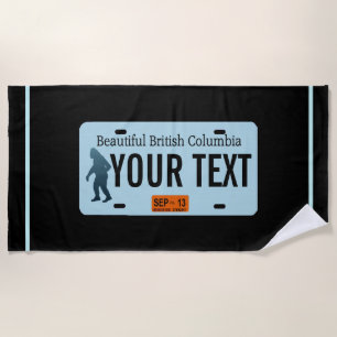 British Columbia Sasquatch License Plate Strandtuch