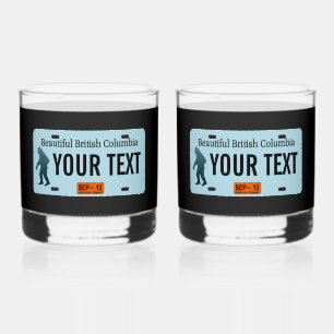 British Columbia Sasquatch License Plate Whiskyglas