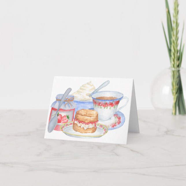 British Cream Tea Grußkarte Karte (Vorderseite)