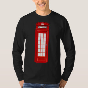 British England London Red Telefone Box Telefon Bo T-Shirt
