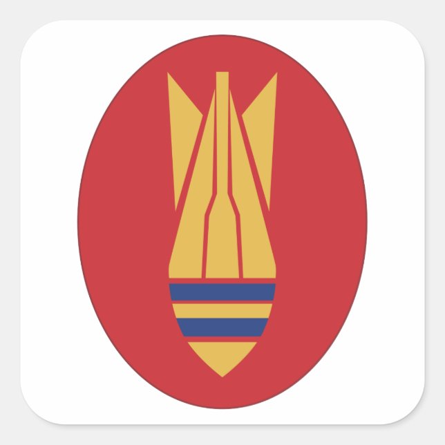 British EOD Quadratischer Aufkleber (Vorderseite)