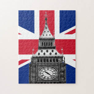 British Flag & Big Ben - London, Großbritannien /S