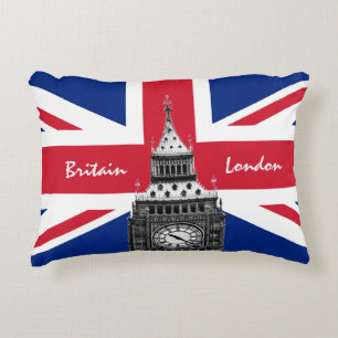 British Flag & Big Ben - London, Großbritannien /S Dekokissen