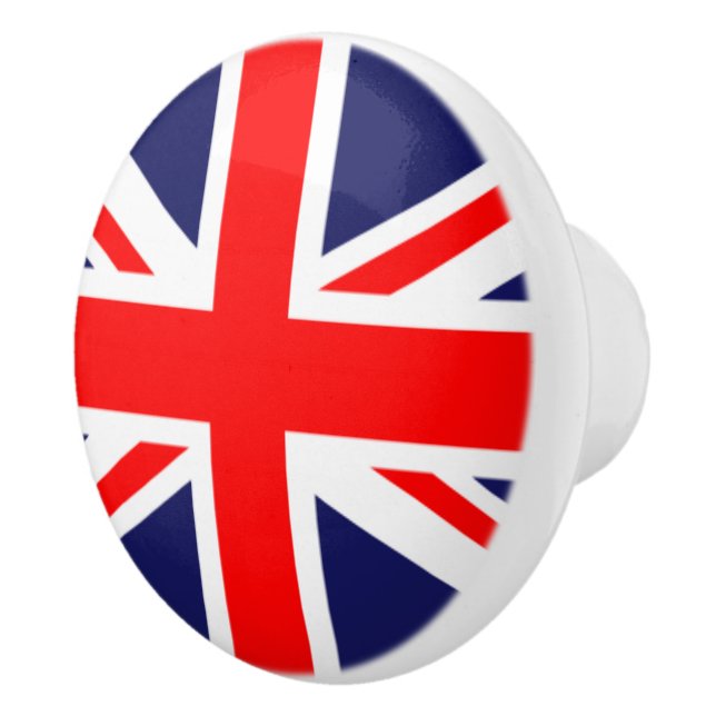 British Flag Keramik Cabinet Knob Keramikknauf (Rechts)