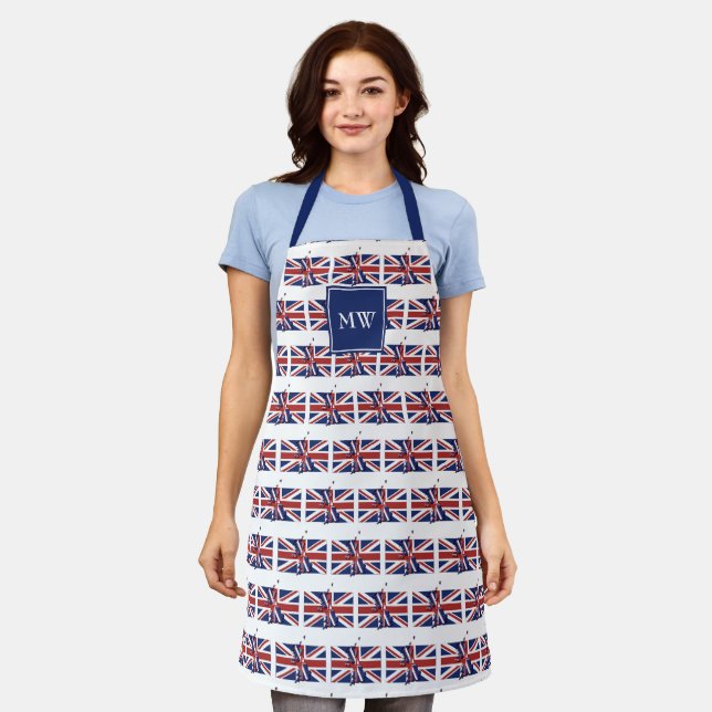 BRITISH FLAG | Monogramm | Union Jack Schürze (Getragen)
