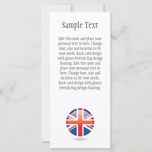 British Flag Rack Card (Vorderseite)